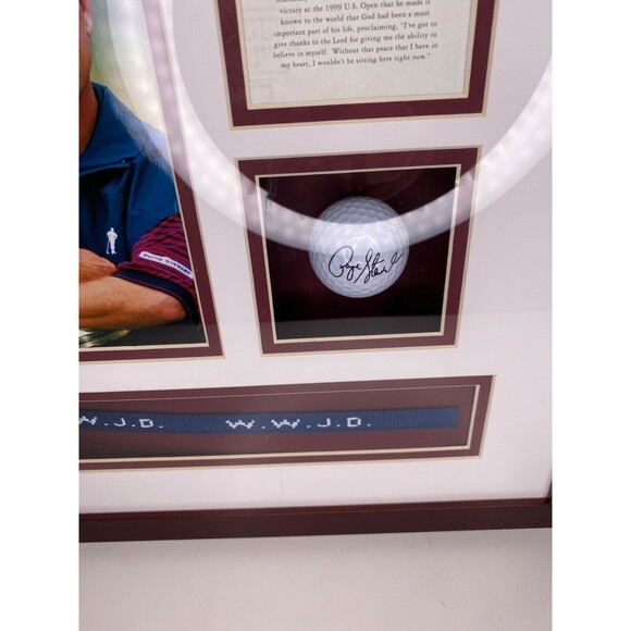 Payne Stewart Signed Photo, WWJD Bracelet, & National Golf Ball Framed - Picture 8 of 10